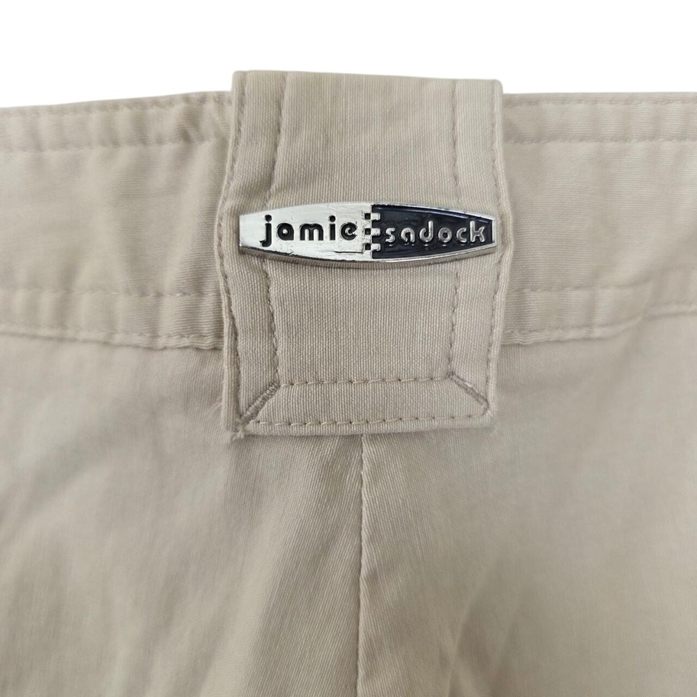 Jamie Sadock Womens Tan Khaki Golf Capri Pants Zipper Pockets Size 14 11331 - Picture 5 of 9